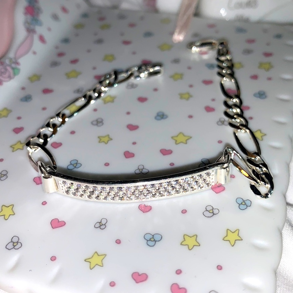 .925 Sterling Silver Bracelet with stones